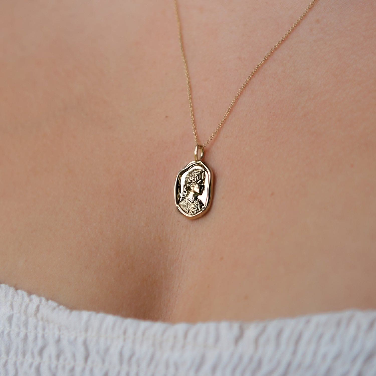 Agrippina Molten Gold Pendant | Necklaces - Common Era Jewelry