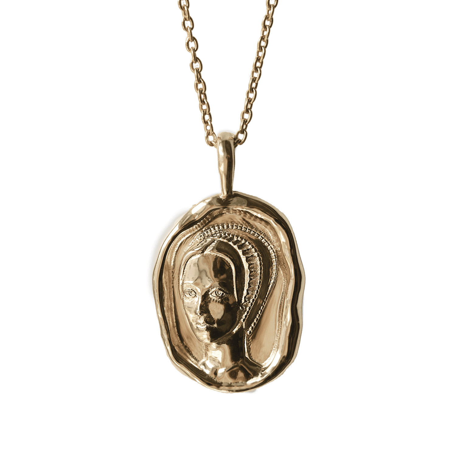 Anne Boleyn Necklace - Molten Gold Pendant - Difficult Women