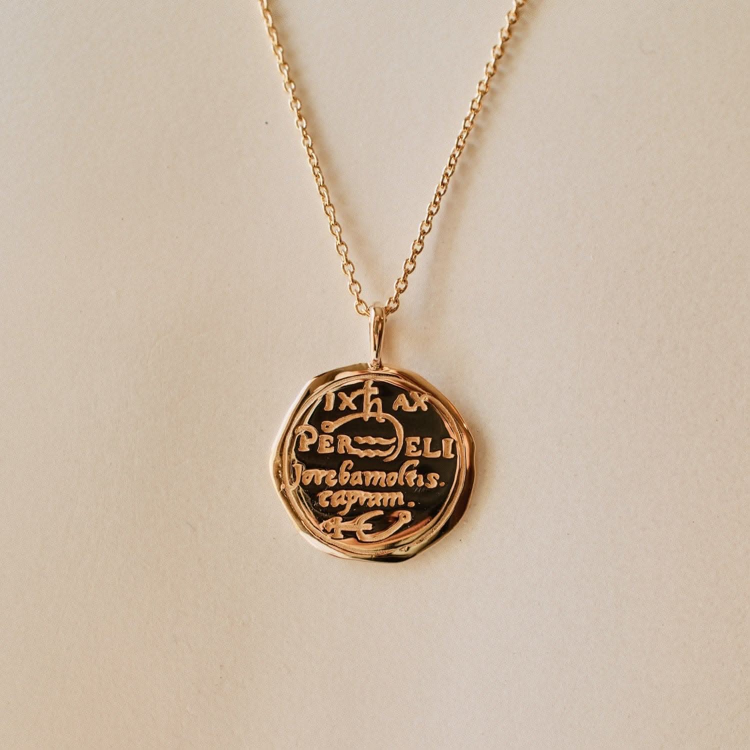 Aquarius Alchemical Zodiac Pendant |  Necklaces - Common Era Jewelry