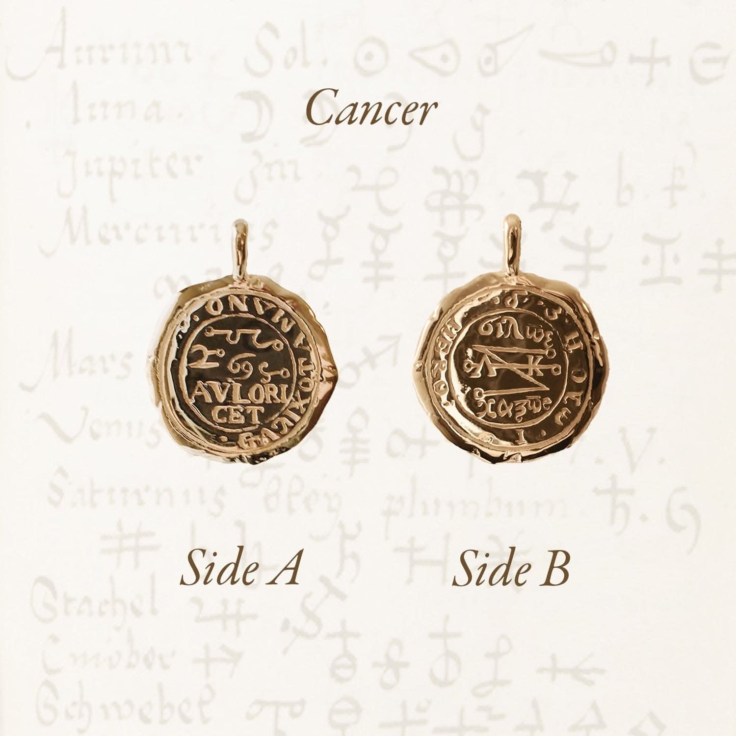 Cancer Alchemical Zodiac Pendant | Necklaces - Common Era Jewelry