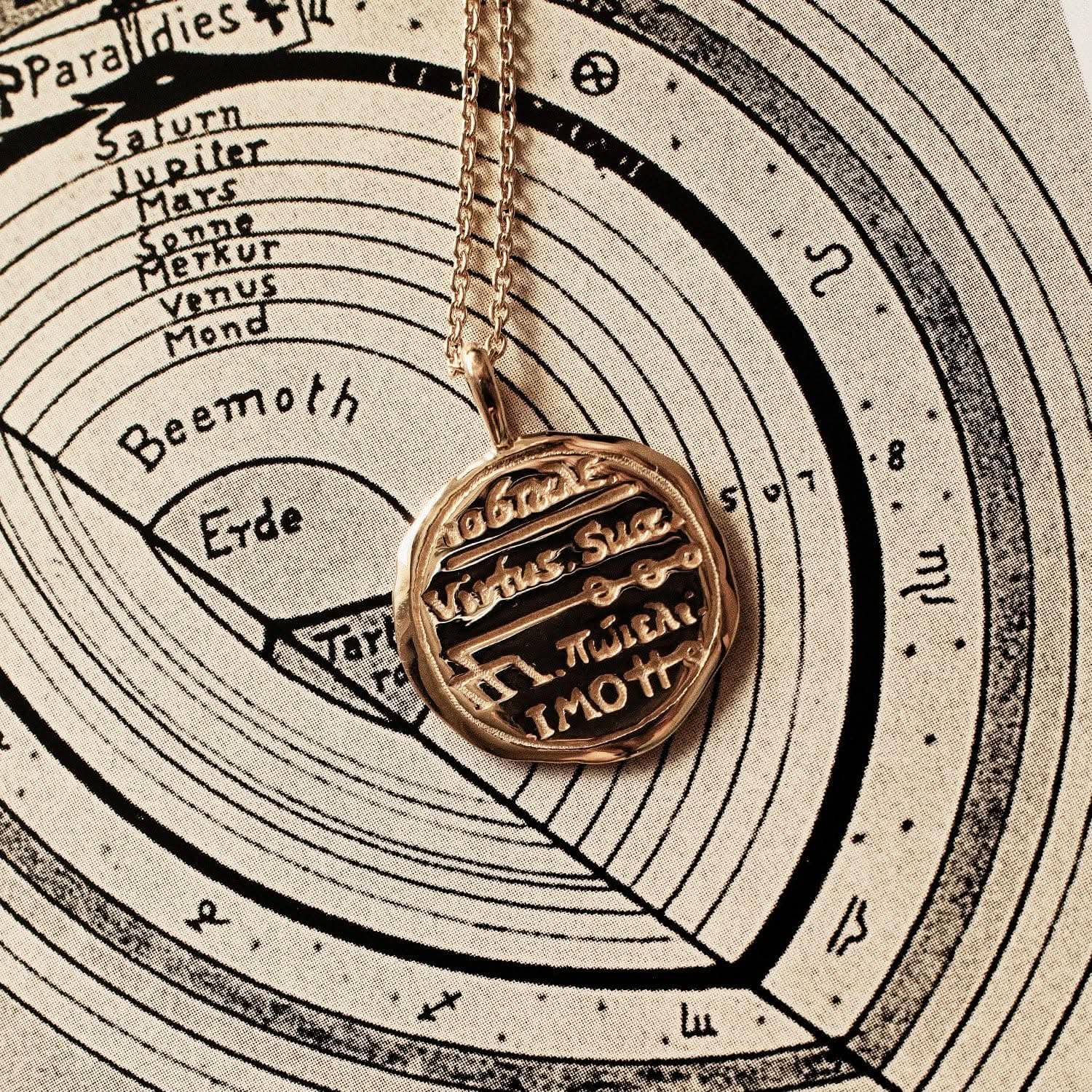 Capricorn Alchemical Zodiac Pendant | Necklaces - Common Era Jewelry