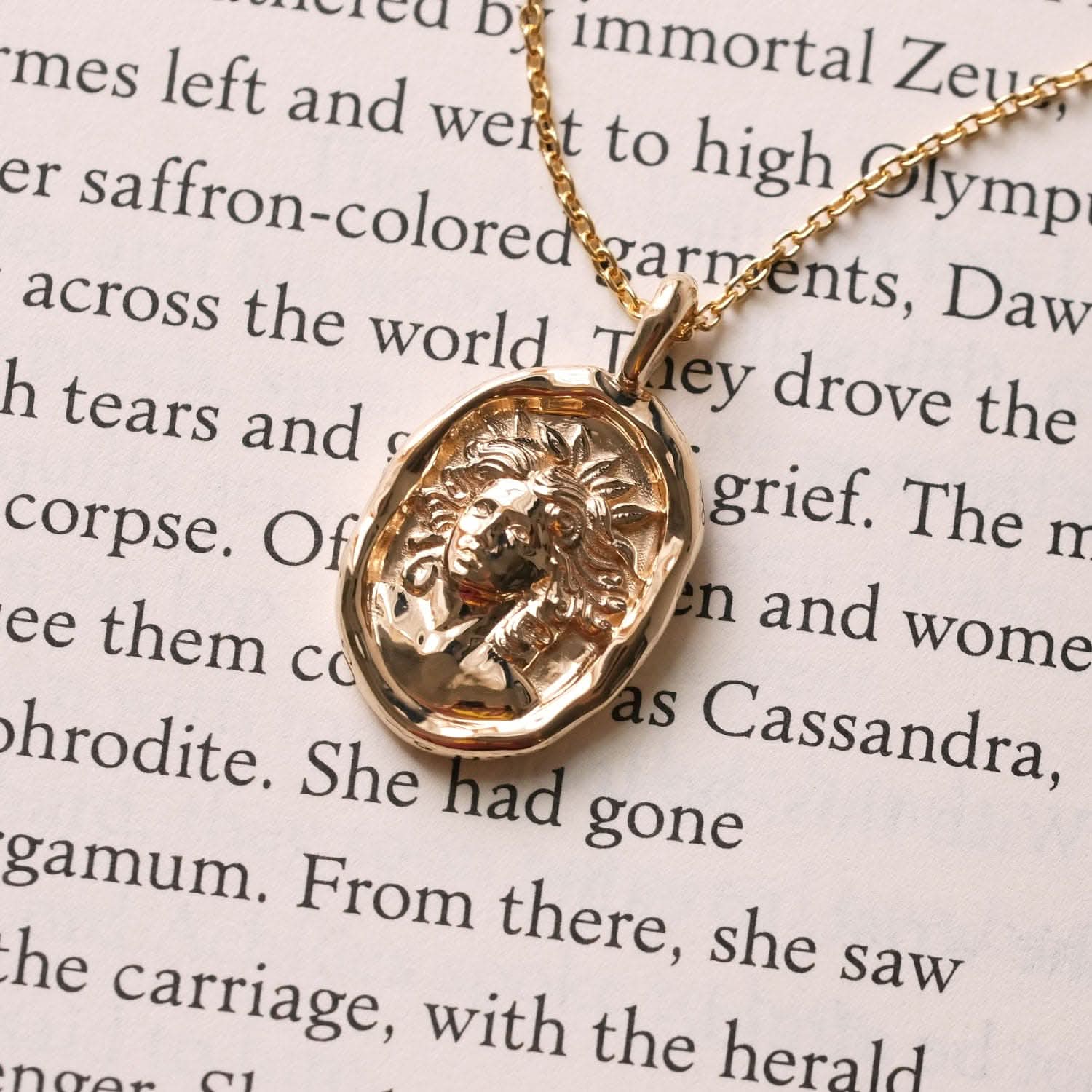 Cassandra of Troy Molten Gold Pendant | Necklaces - Common Era Jewelry