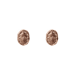 Ancient Scarab Solid Gold Studs |  Earrings - Common Era Jewelry