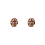 Ancient Scarab Solid Gold Studs |  Earrings - Common Era Jewelry