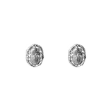 Ancient Scarab Solid Gold Studs |  Earrings - Common Era Jewelry