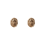 Ancient Scarab Solid Gold Studs |  Earrings - Common Era Jewelry