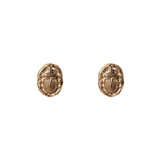 Ancient Scarab Solid Gold Studs |  Earrings - Common Era Jewelry