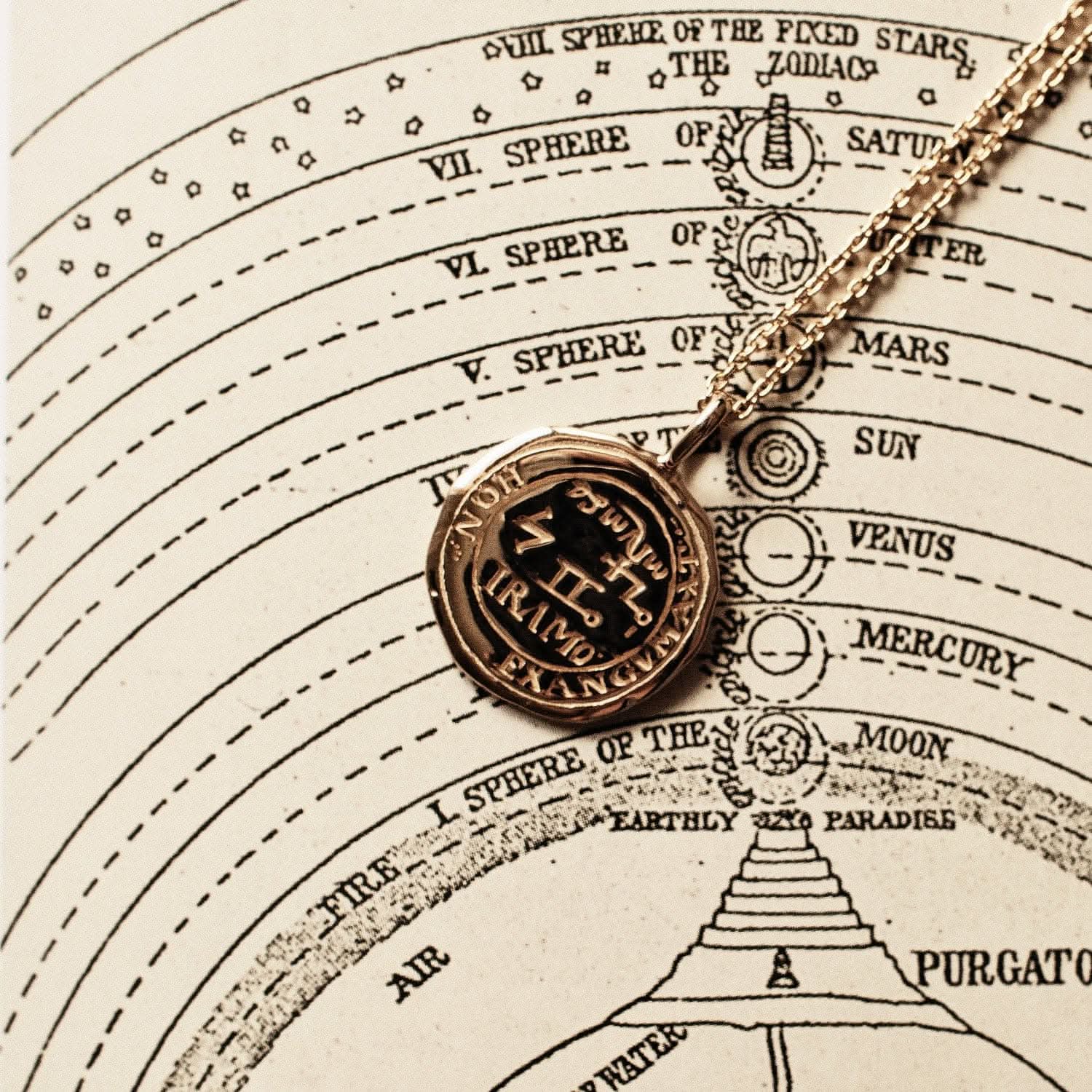 Gemini Alchemical Zodiac Pendant | Necklaces - Common Era Jewelry