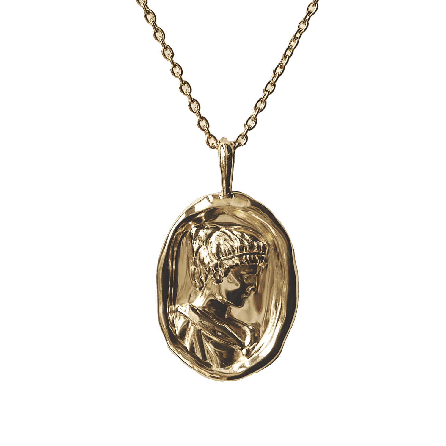Hypatia Necklace - Molten Gold Pendant - Difficult Women