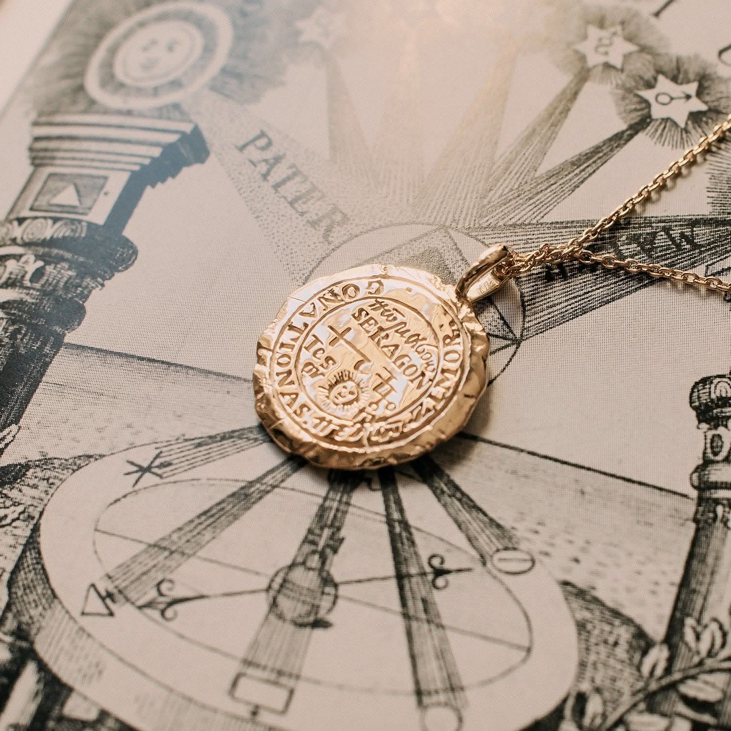 Leo Alchemical Zodiac Pendant | Necklaces - Common Era Jewelry