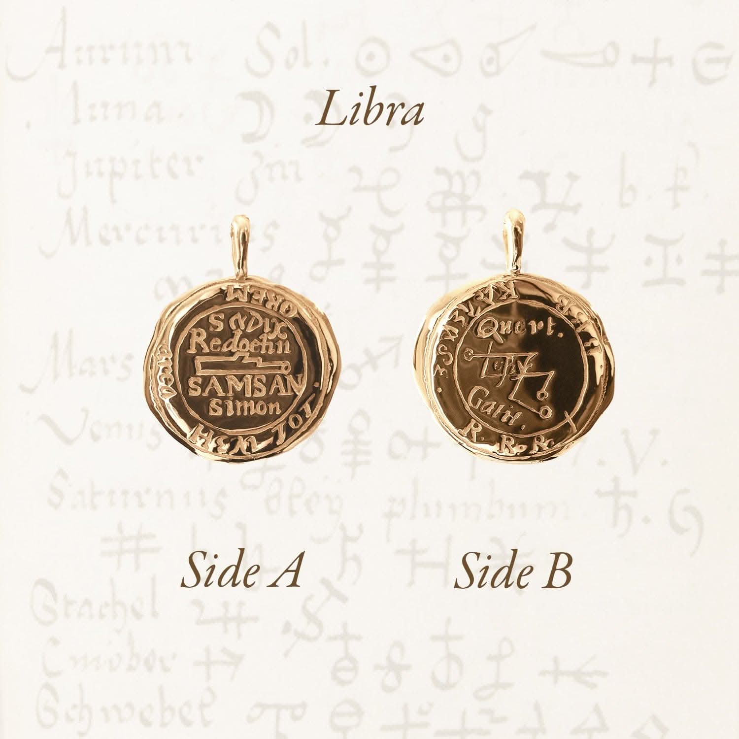 Libra Alchemical Zodiac Pendant |  Necklaces - Common Era Jewelry