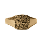 Magic Sator Square Gold Signet Ring |  Rings - Common Era Jewelry