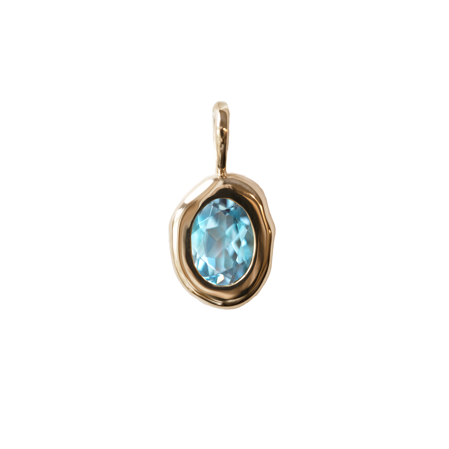 Molten Heirloom Pendant Blue Topaz Common Era Jewelry