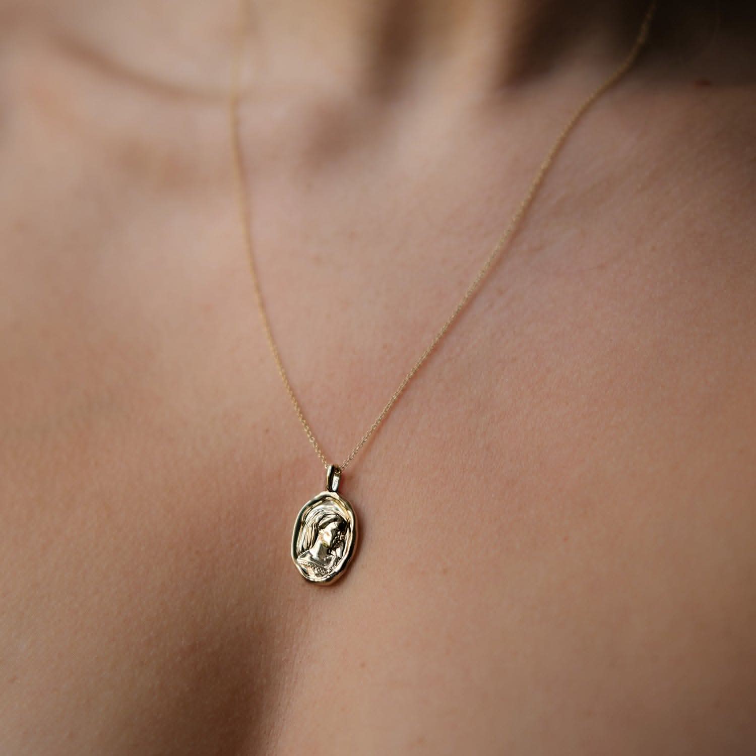 Pandora Molten Gold Pendant | Necklaces - Common Era Jewelry