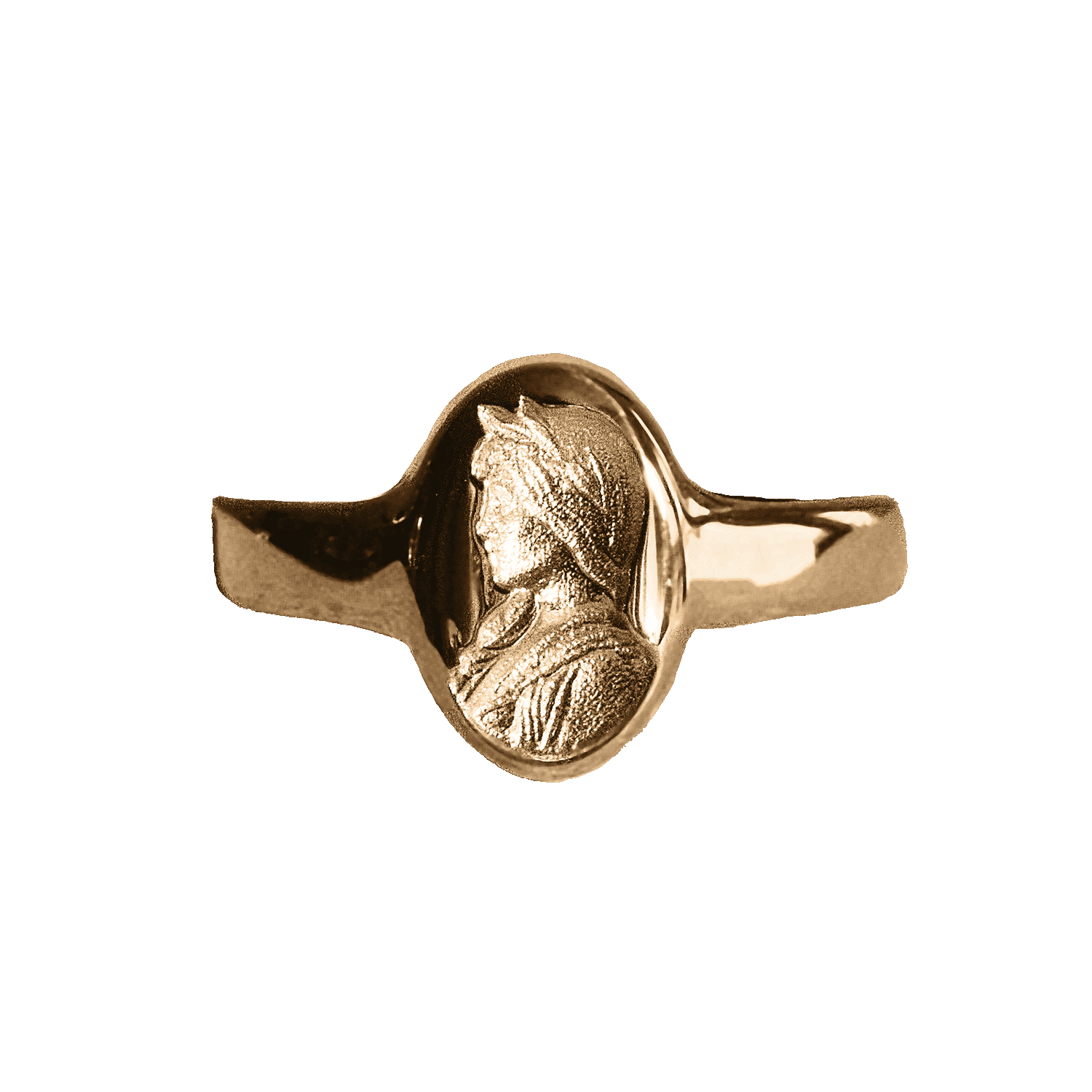 Sappho Solid Gold Signet Ring - Difficult Women | Common Era Jewelry