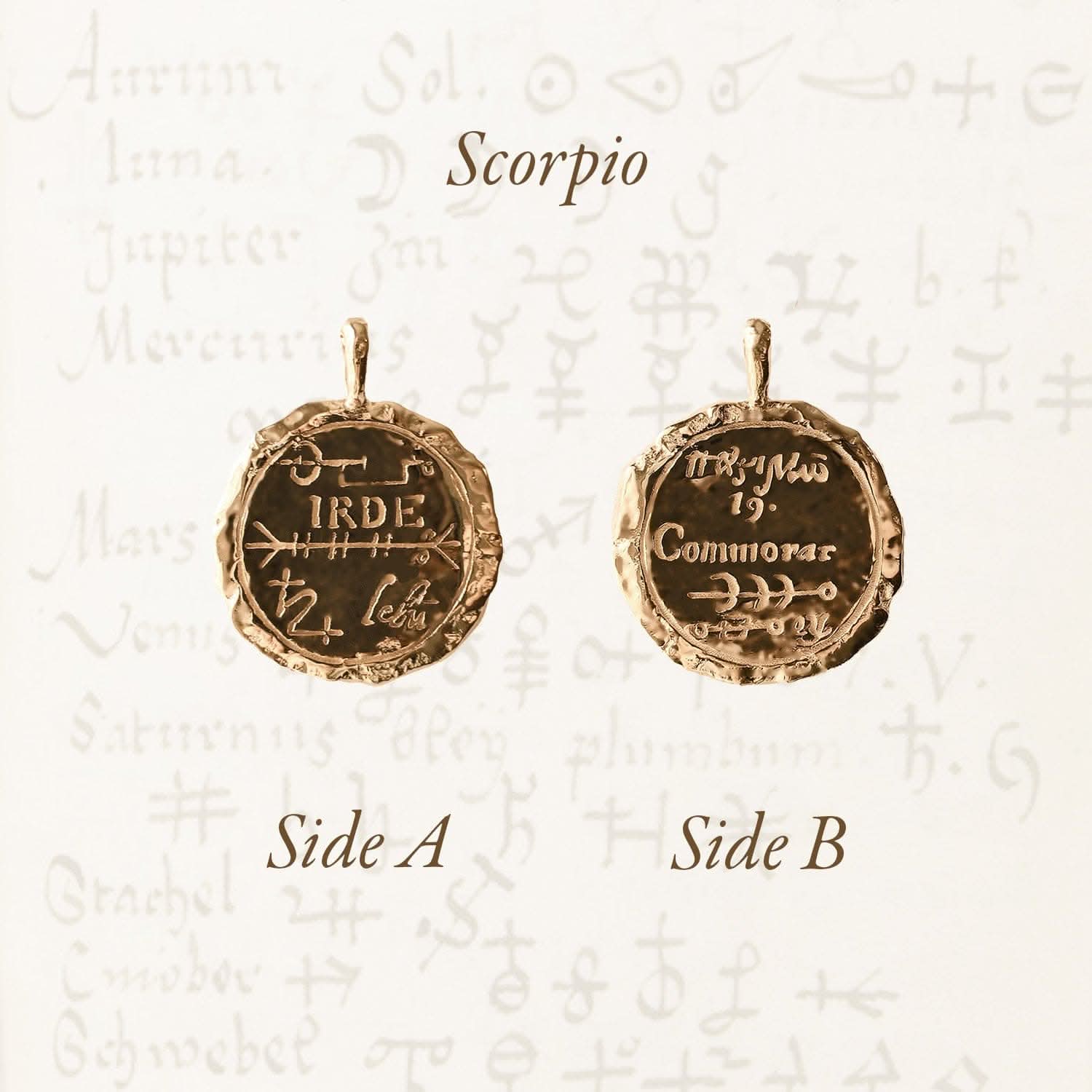 Scorpio Alchemical Zodiac Pendant |  Necklaces - Common Era Jewelry