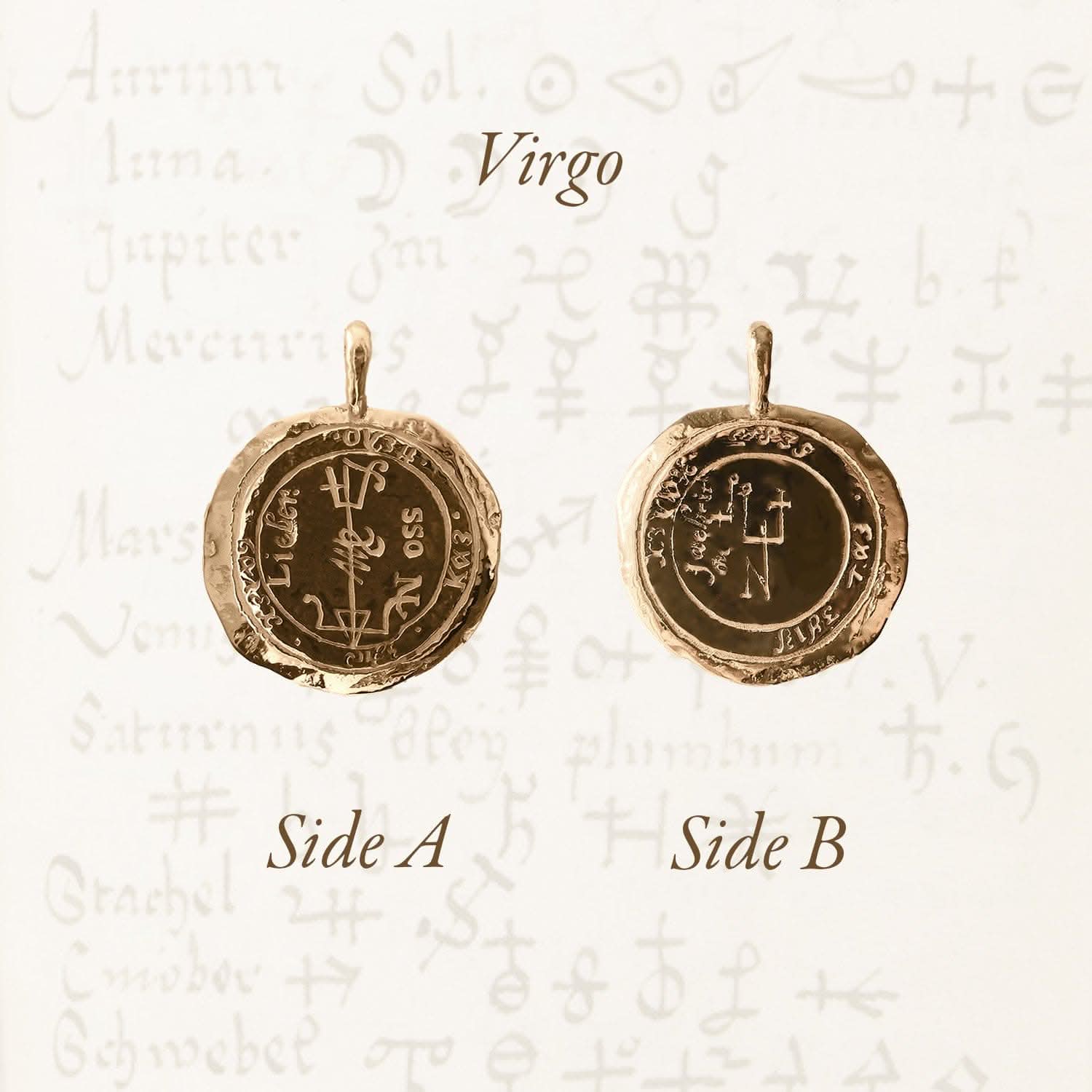 Virgo Alchemical Zodiac Pendant | Necklaces - Common Era Jewelry
