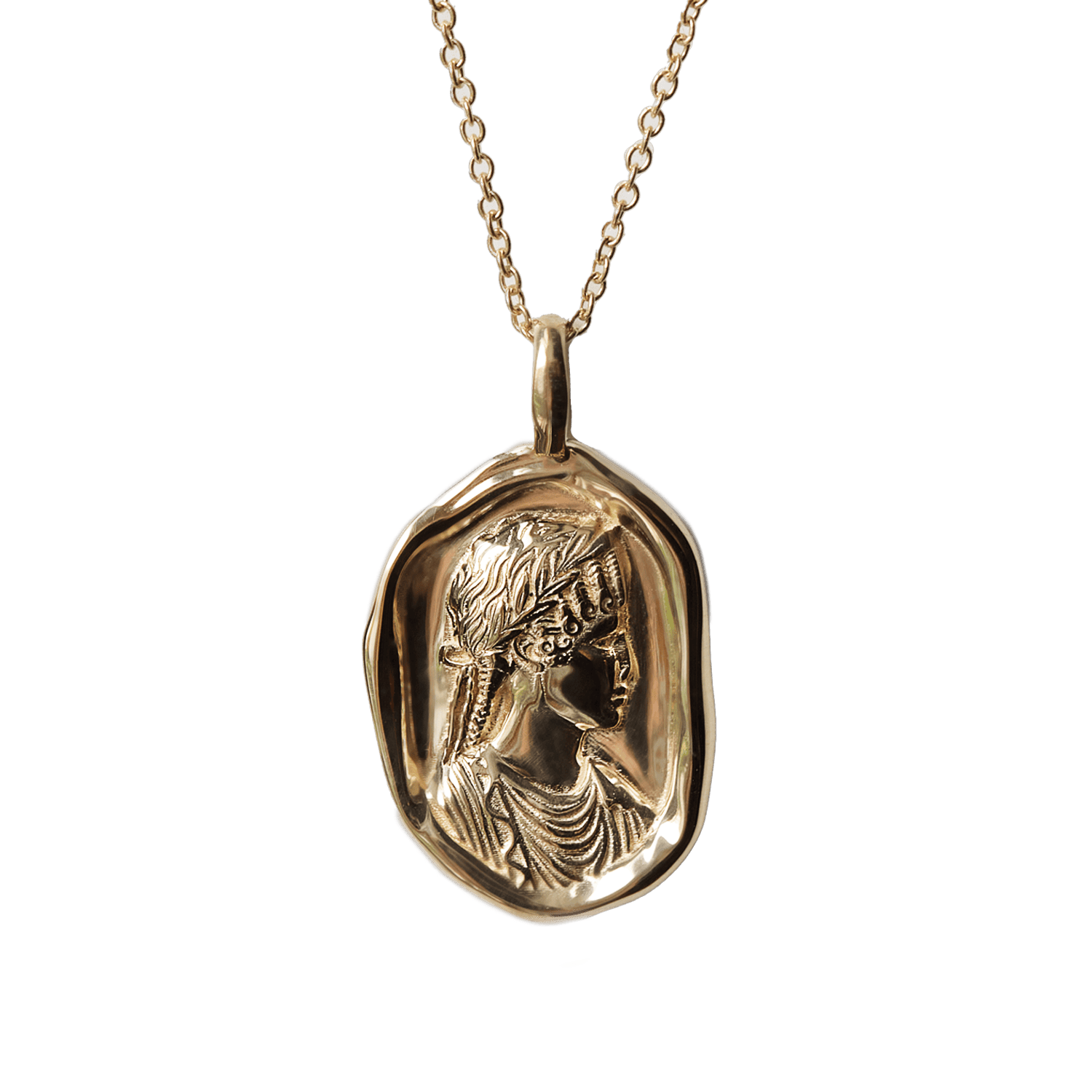 Agrippina Necklace - Molten Gold Pendant - Difficult Women