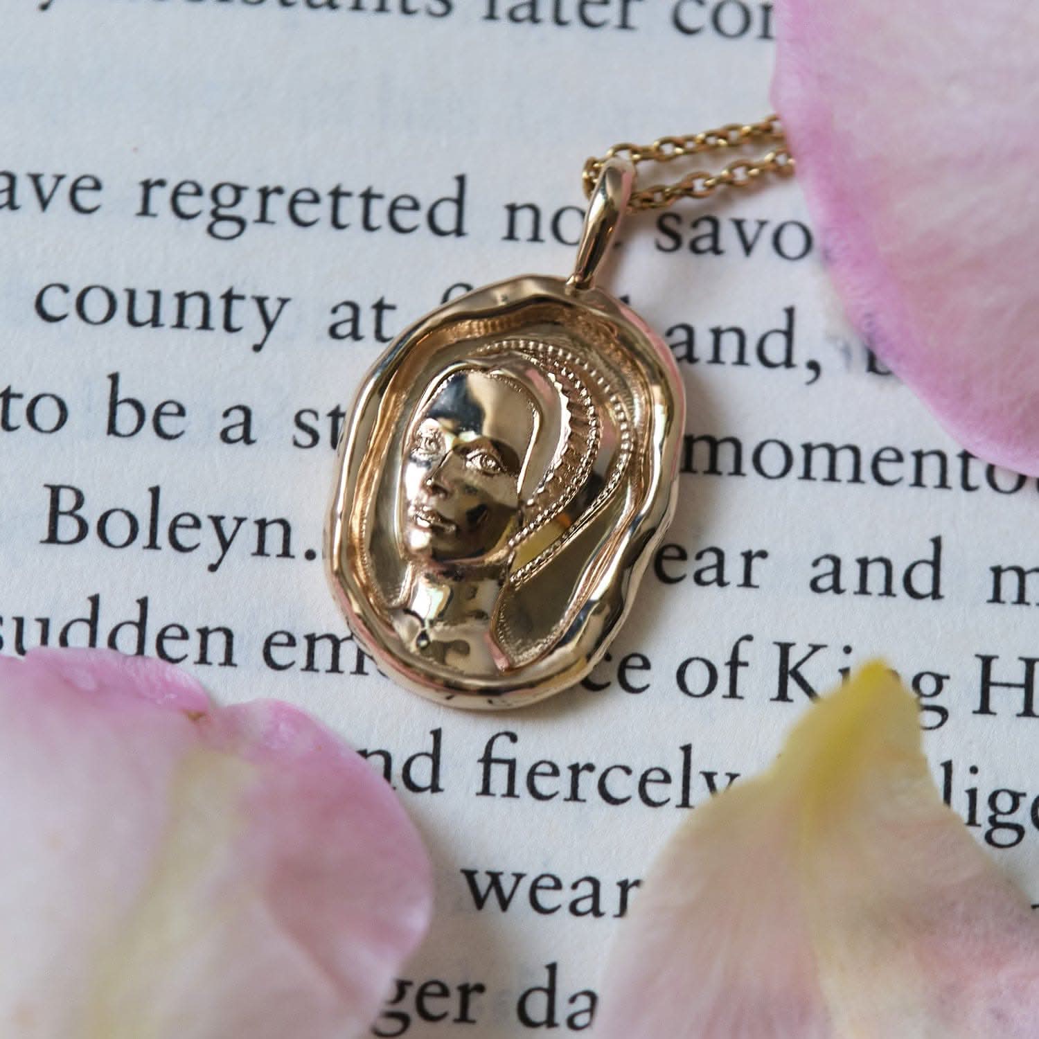 Anne Boleyn Molten Gold Pendant | Necklaces - Common Era Jewelry