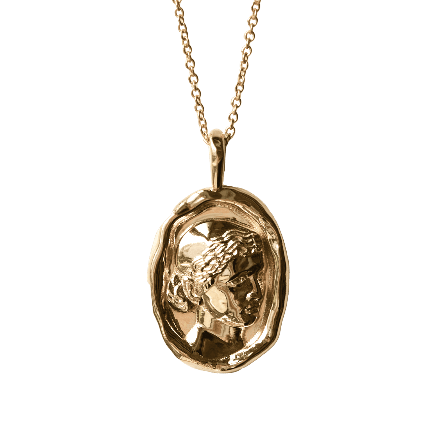 Cleopatra Necklace - Molten Gold Pendant - Difficult Women