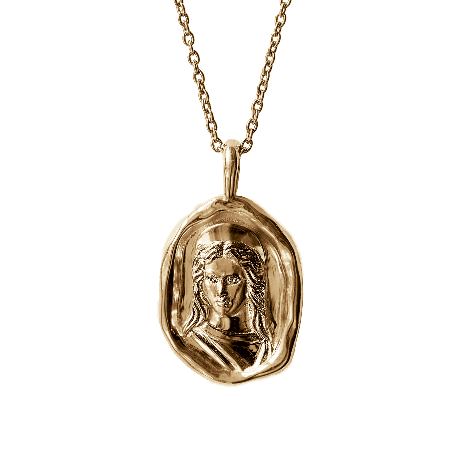 Clytemnestra Necklace - Molten Gold Pendant - Difficult Women
