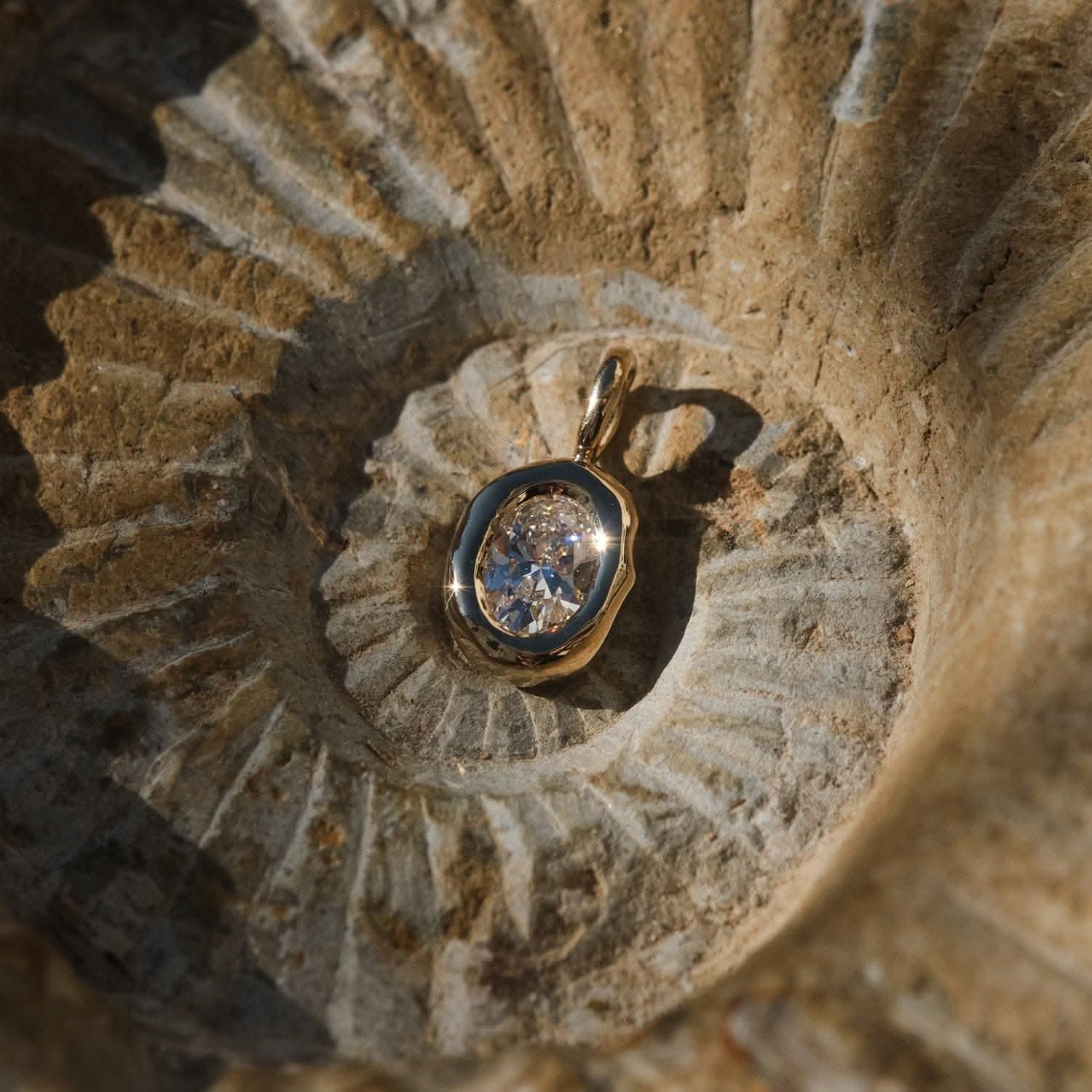 Molten Heirloom Pendant - Diamond |  Necklace - Common Era Jewelry