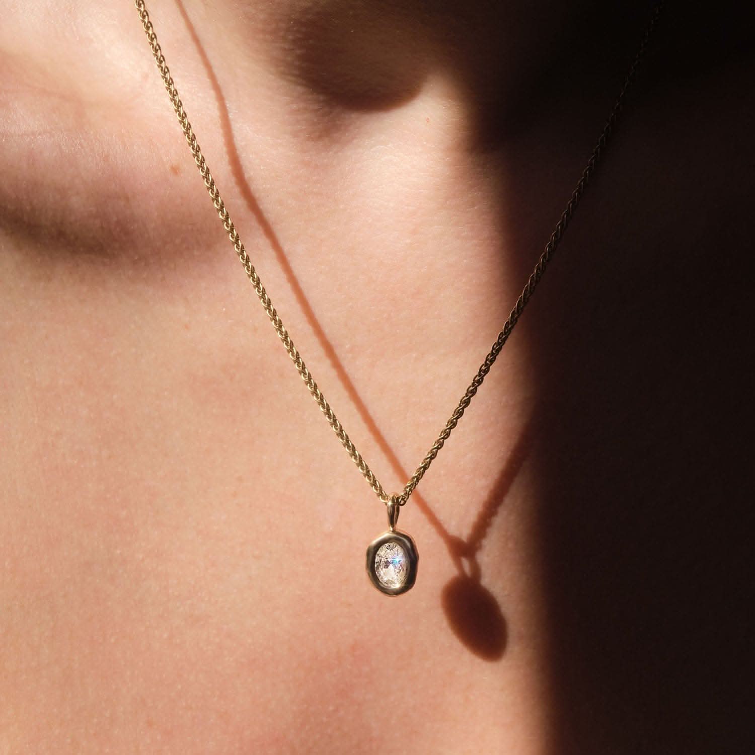 Molten Heirloom Pendant - Diamond |  Necklaces - Common Era Jewelry
