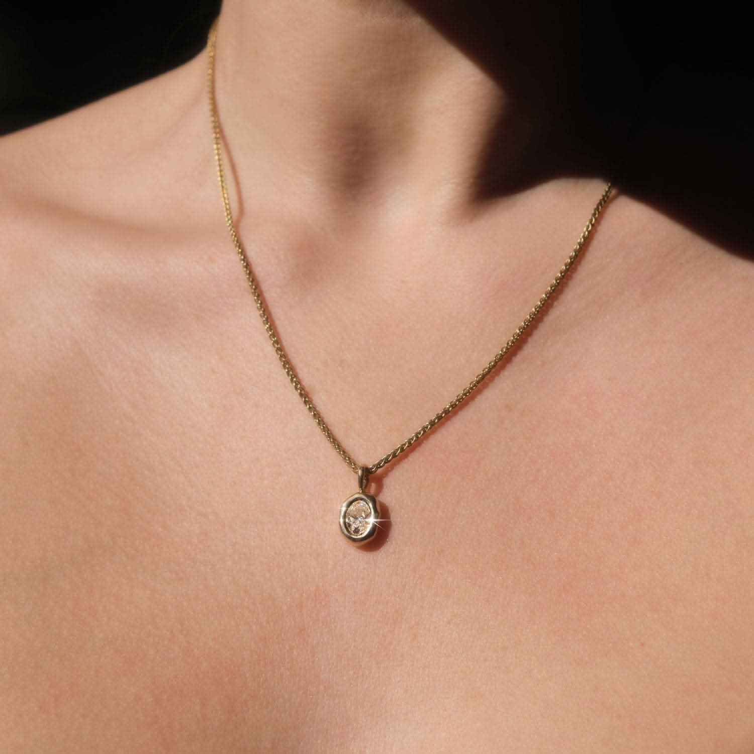 Molten Heirloom Pendant - Diamond |  Necklaces - Common Era Jewelry