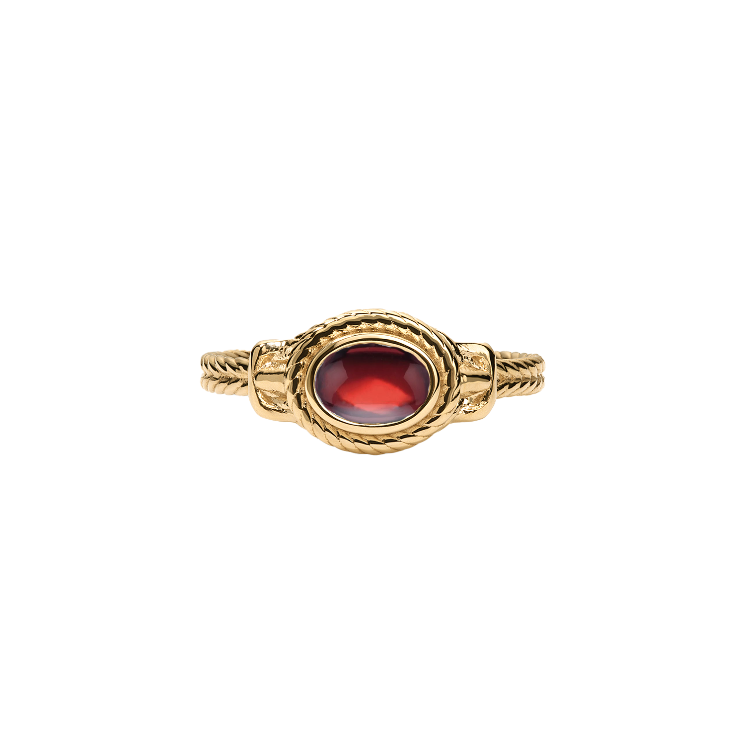 Ancient Heirloom Ring Garnet Common Era Jewelry - Main Image