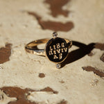 Liberi Vivas Diamond Signet Ring |  Rings - Common Era Jewelry