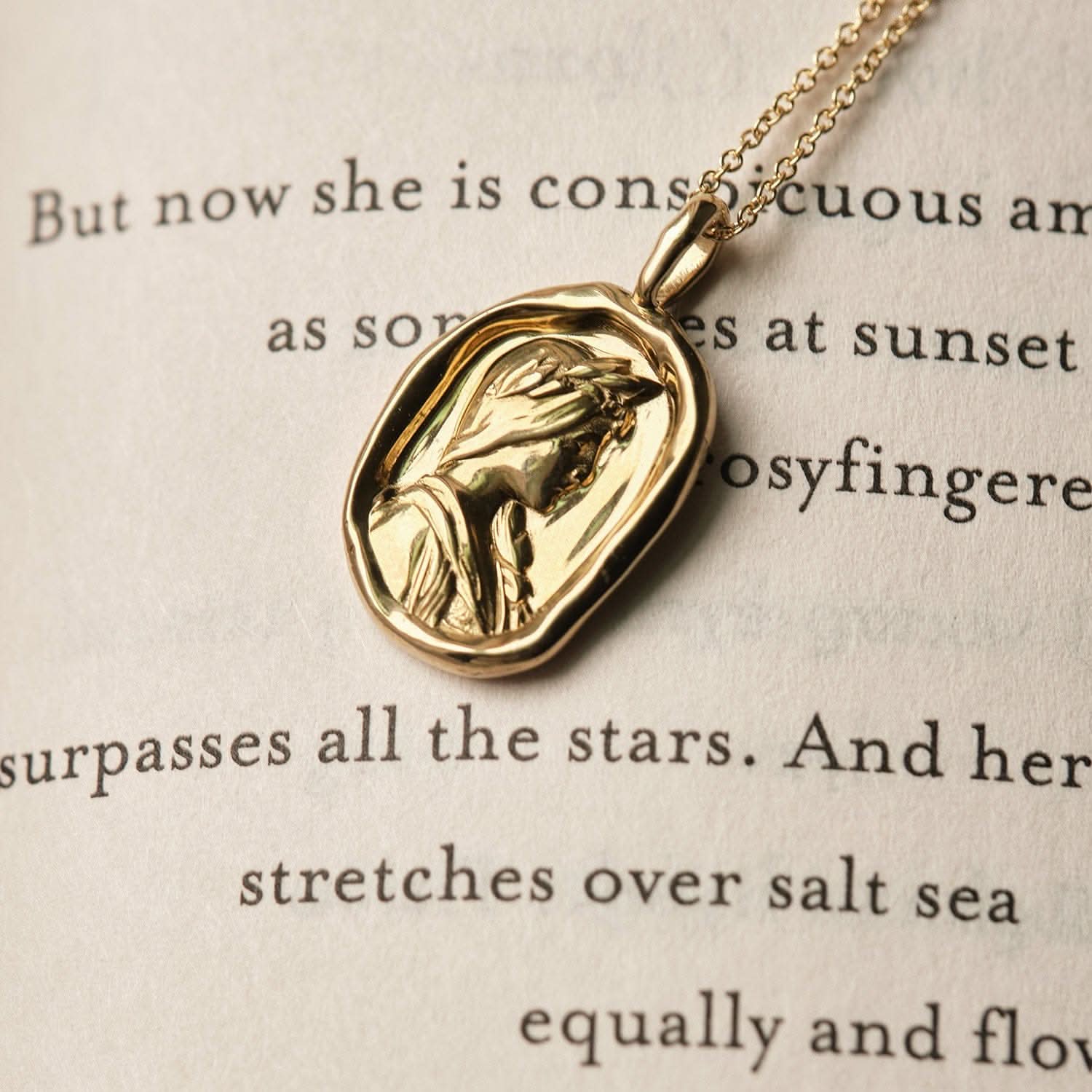 Sappho Molten Gold Pendant | Necklaces - Common Era Jewelry