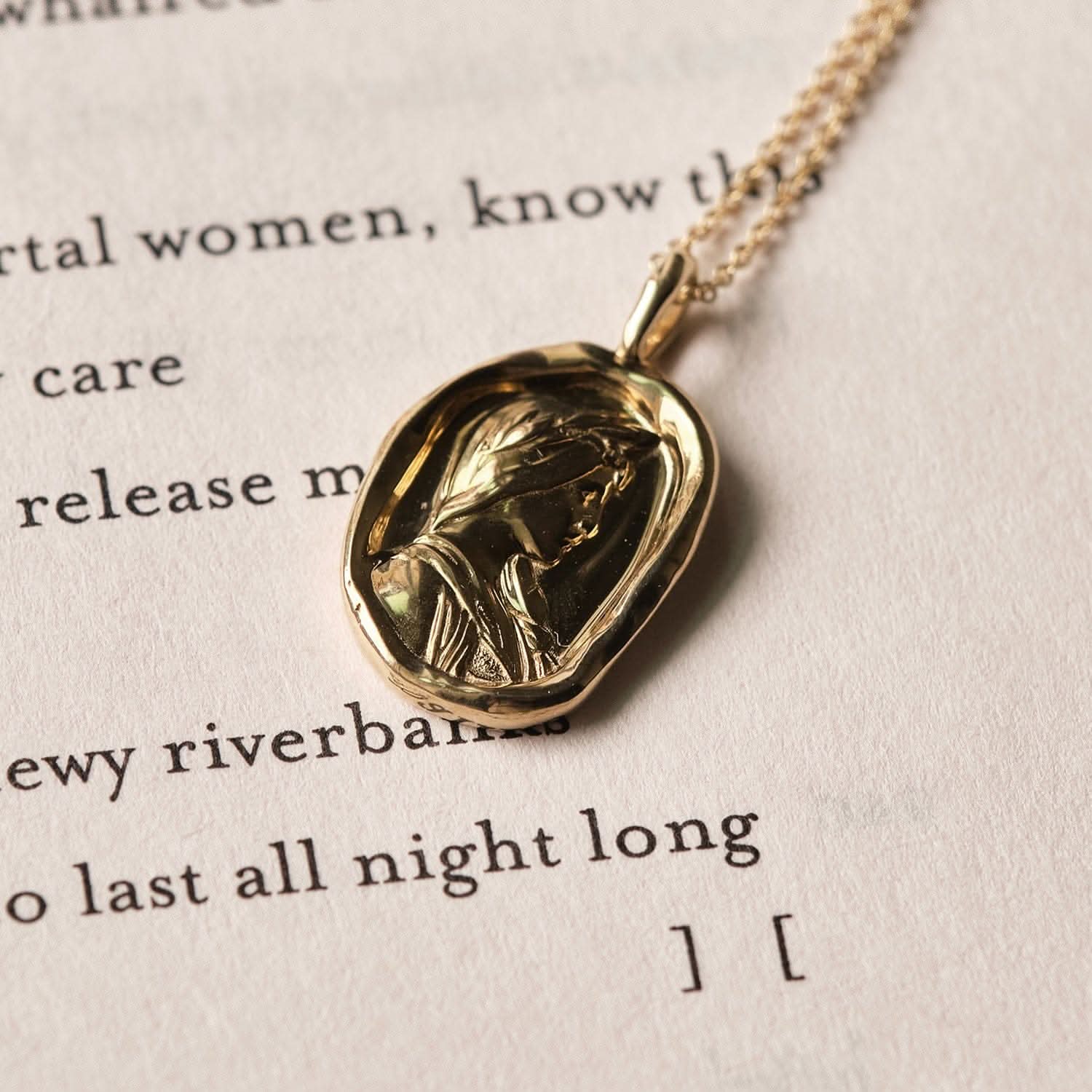 Sappho Molten Gold Pendant | Necklaces - Common Era Jewelry