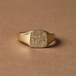 Magic Sator Square Gold Signet Ring |  Rings - Common Era Jewelry