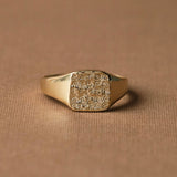 Magic Sator Square Gold Signet Ring |  Rings - Common Era Jewelry