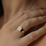 Magic Sator Square Gold Signet Ring |  Rings - Common Era Jewelry