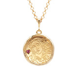 Aphrodite Goddess of Love Necklace with Garnet | Necklaces - Common Era Jewelry