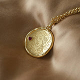 Aphrodite Goddess of Love Necklace with Garnet | Necklaces - Common Era Jewelry