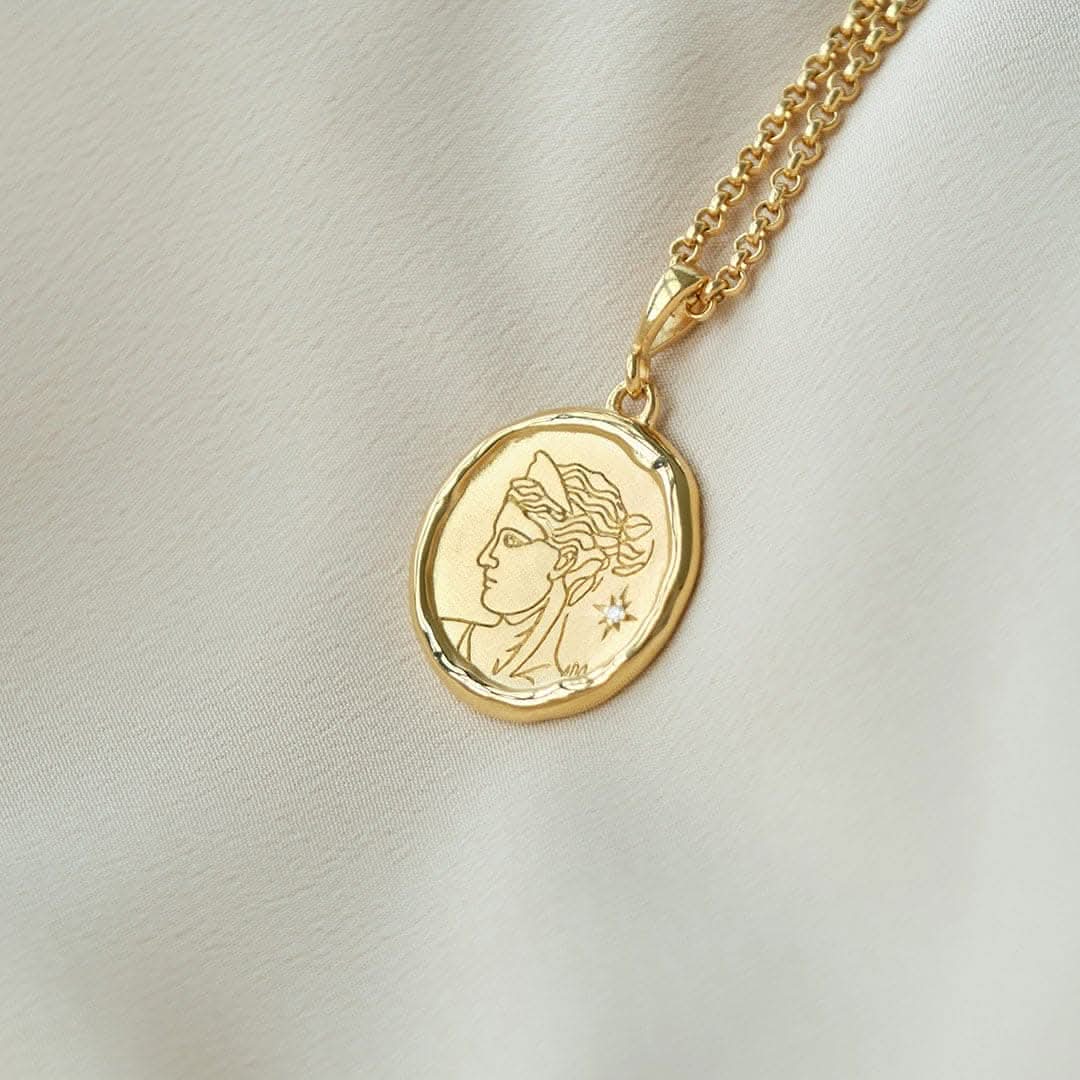 Artemis Goddess of Wild Things Necklace with Diamond | Necklaces - Common Era Jewelry
