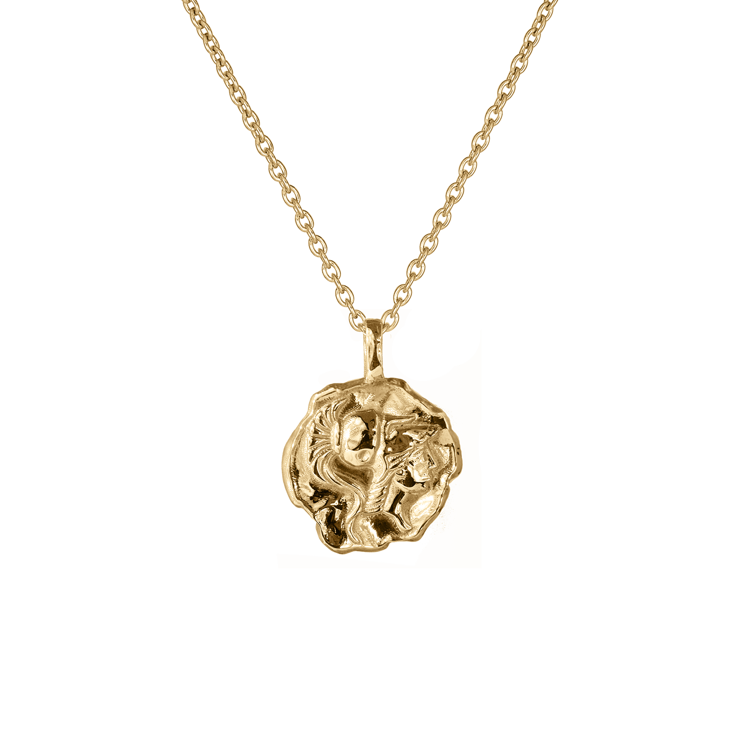 Athena Molten Mini Medallion | Necklaces - Common Era Jewelry