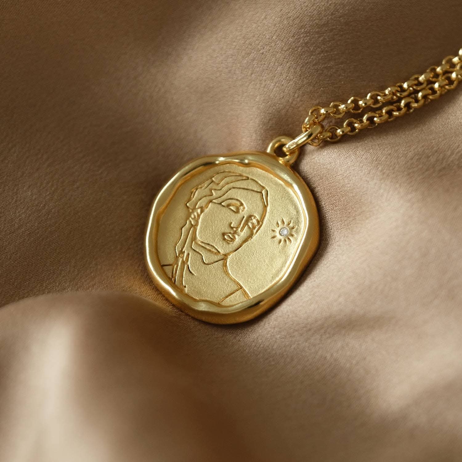 Circe Demi-Goddess of Witchcraft Necklace with Diamond | Necklaces - Common Era Jewelry