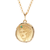 Gaia Goddess of Motherhood Necklace with Emerald | Necklaces - Common Era Jewelry
