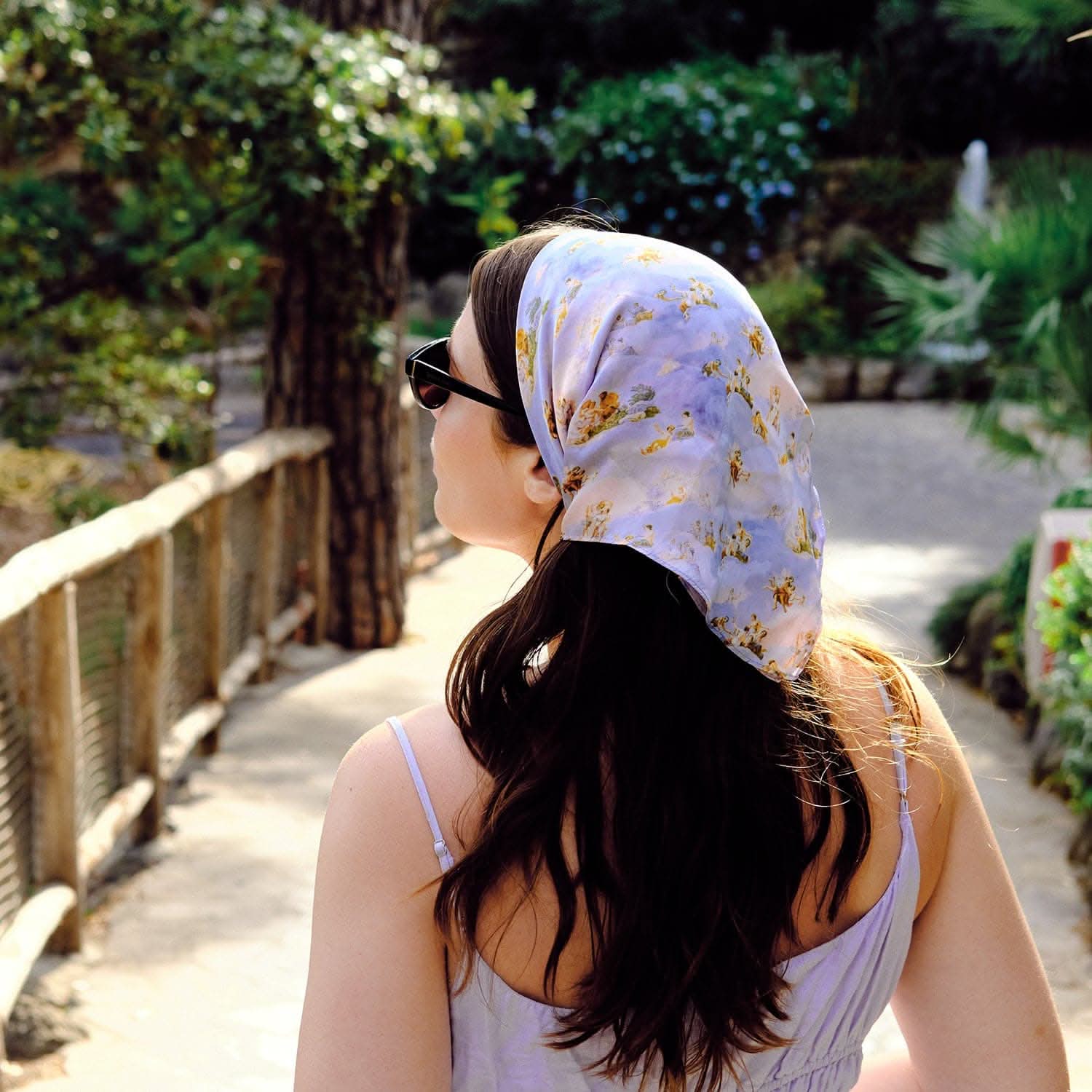 Botticelli's Daydream Satin Hair Scarf |  Scarves - Common Era Jewelry