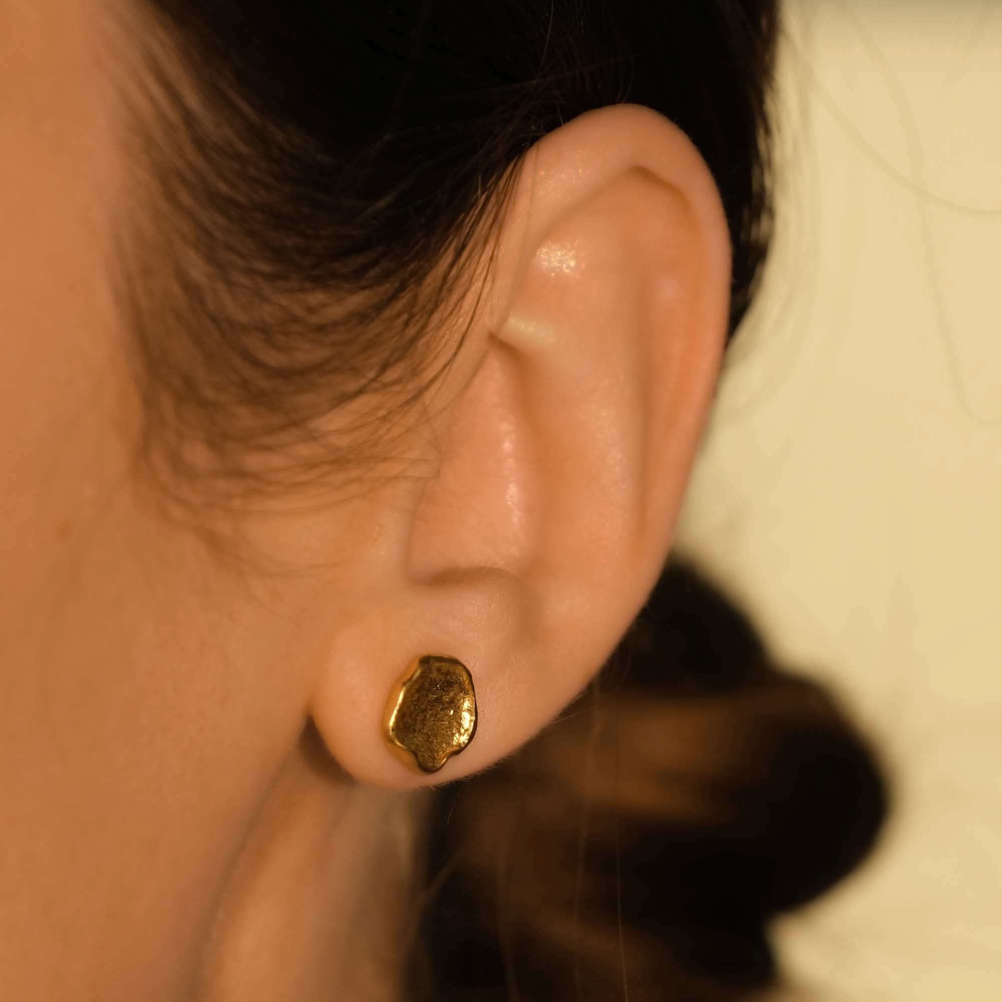 Icarus Molten Gold Studs | Earrings - Common Era Jewelry