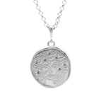 Medusa 7 Emerald Medallion Necklace | Silver |  Necklaces - Common Era Jewelry