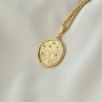 Medusa 7 Emerald Medallion Necklace |  Necklaces - Common Era Jewelry