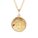 Aphrodite Goddess of Love Necklace with Garnet | Necklaces - Common Era Jewelry