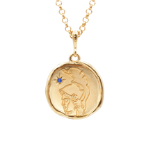 Athena Goddess of Courage Necklace with Sapphire |  Necklaces - Common Era Jewelry