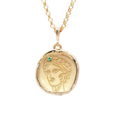 Gaia Goddess of Motherhood Necklace with Emerald | Necklaces - Common Era Jewelry