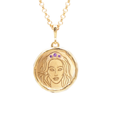 Hecate Goddess of Magic Triple Amethyst Medallion Necklace | Necklaces - Common Era Jewelry