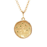 Medusa 7 Emerald Medallion Necklace | Necklaces - Common Era Jewelry